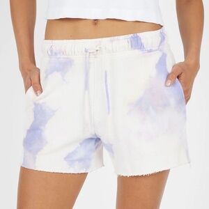 Cotton Citizen Brooklyn Tie Dye Raw Hem Sweat Shorts S